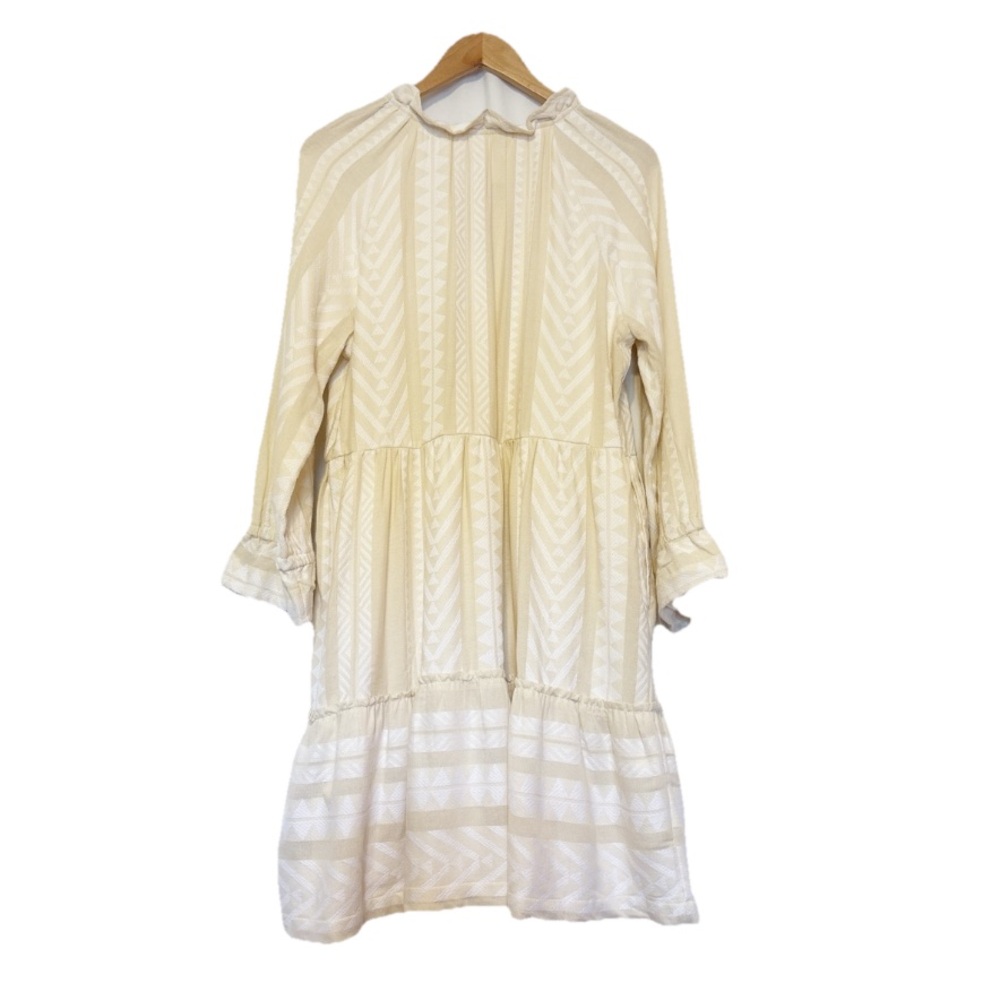 Anthropologie Maeve Dominique Tunic Dress Creme White size Medium Petite - Picture 5 of 11